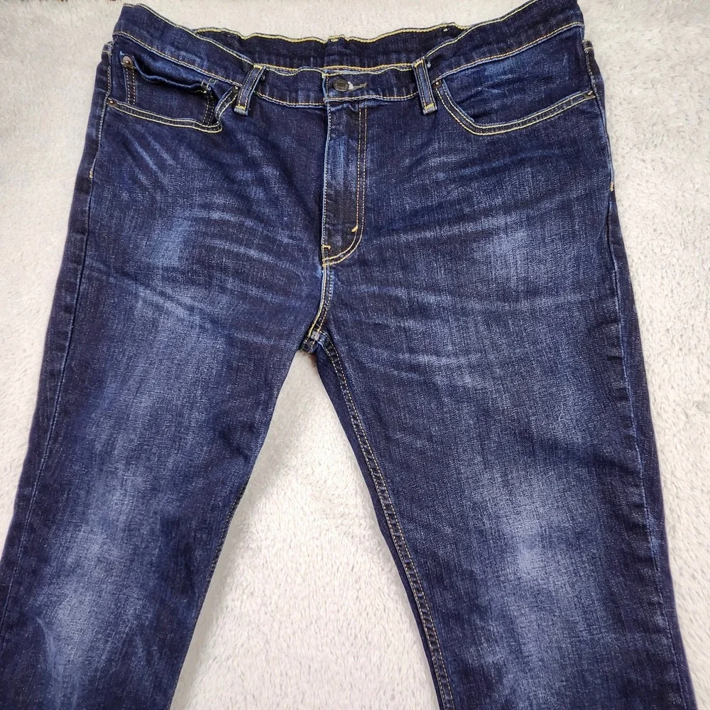 Levi 511 Slim Fit Jeans Mens 40x30 Dark Wash Stretch Denim Distressed Streetwear